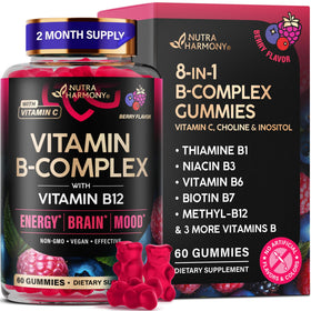 Gummies Complexe B NUTRAHARMONY 60 gélifiés en vue avant