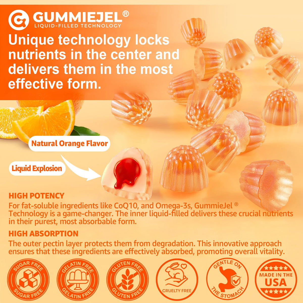 Gummies CoQ10 250mg NEVISS avec ingrédients