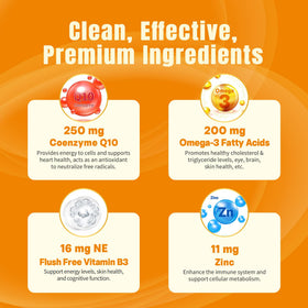 Gummies CoQ10 250mg NEVISS sur une table