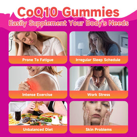 Gummies CoQ10 BVIVLOO 250mg avec Omega-3 et Vitamines