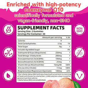 Gummies CoQ10 BVIVLOO 250mg côté