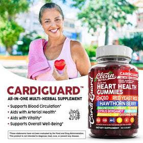Gummies CoQ10 Clean Nutraceuticals en gros plan avec texture