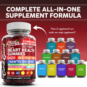 Gummies CoQ10 Clean Nutraceuticals montrant les ingrédients naturels