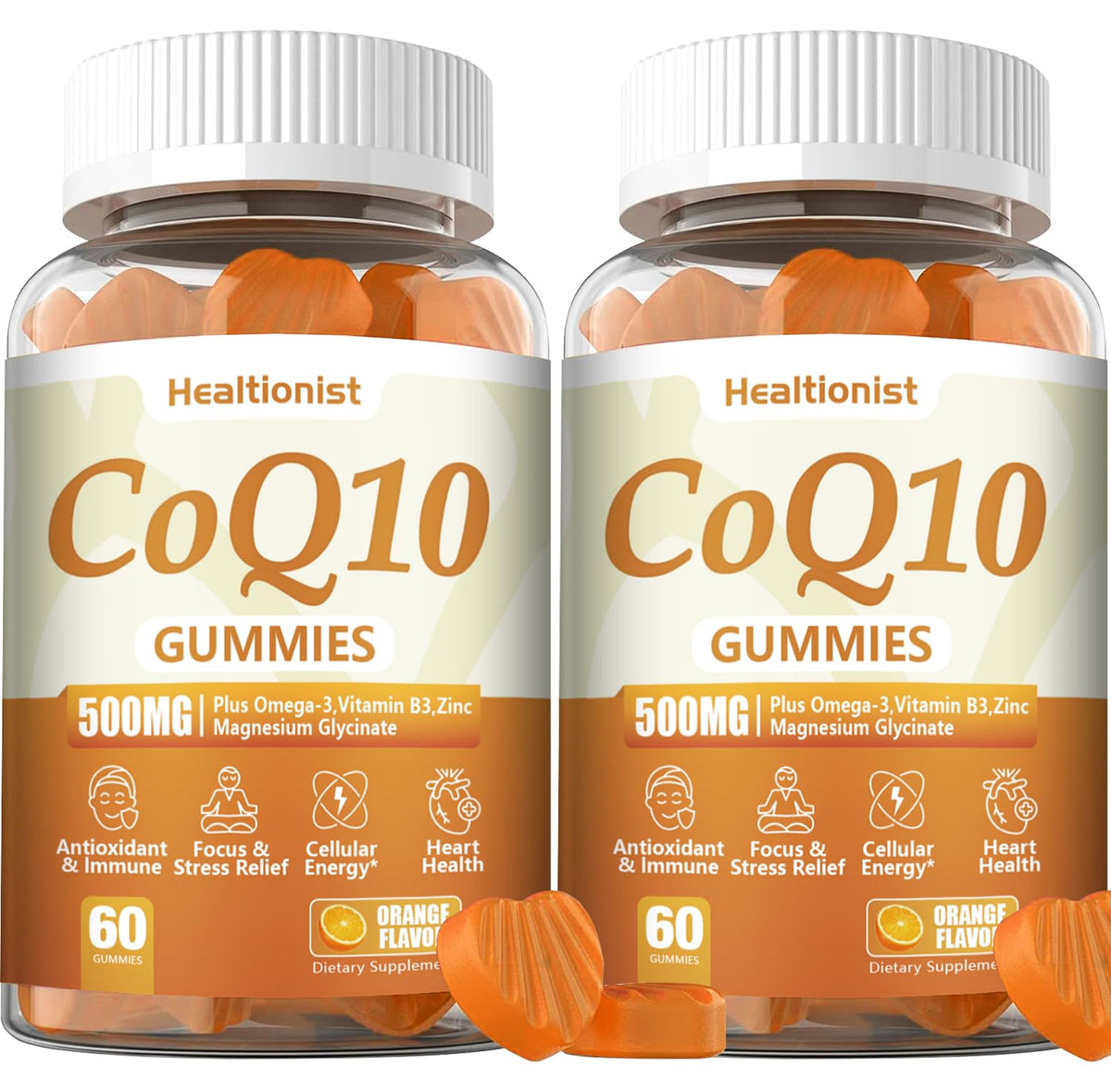Gummies CoQ10 Healtionist 500MG en boîte de 120 unités