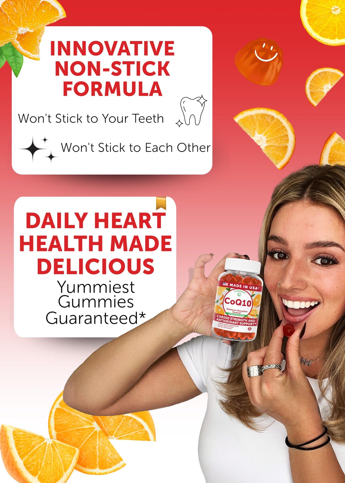 Gummies CoQ10 Lunakai avec dosage de 200mg par portion