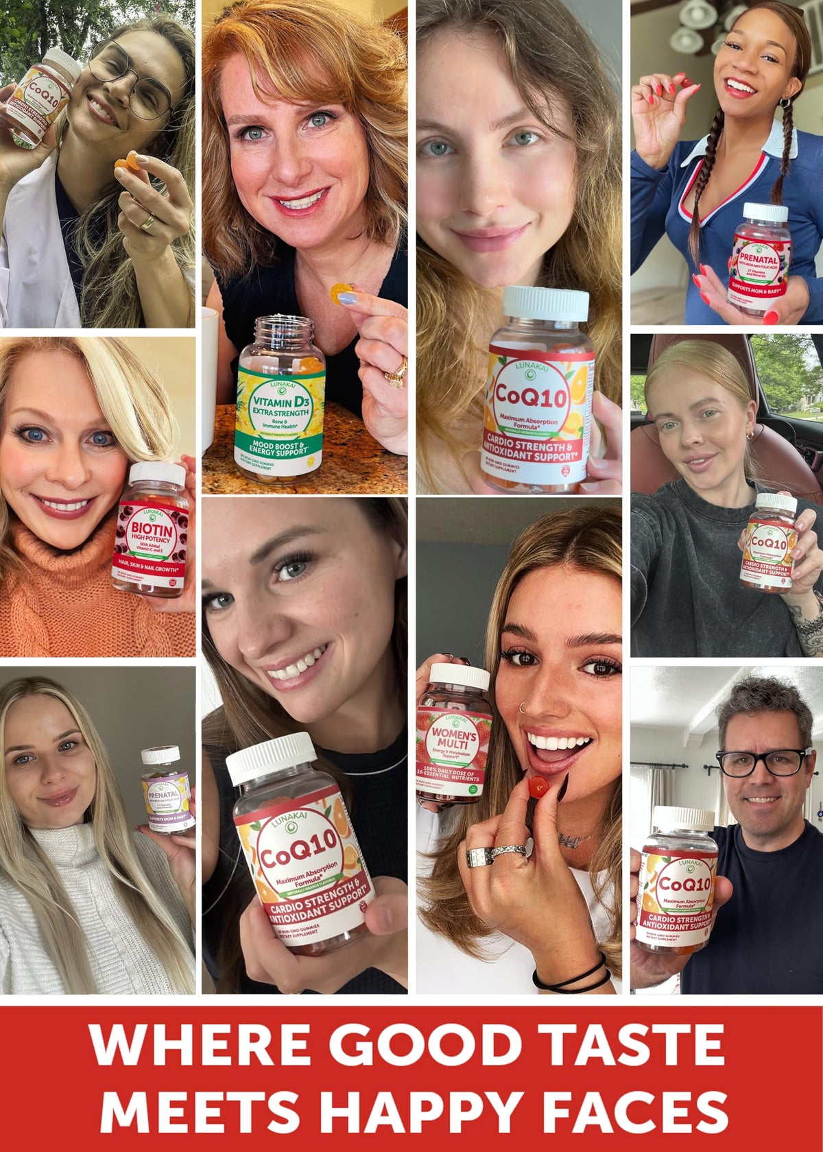 Gummies CoQ10 Lunakai dans un cadre de vie quotidienne