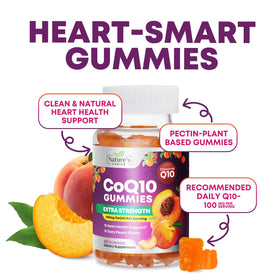 Gummies CoQ10 Nature's Choice avec un décor de santé