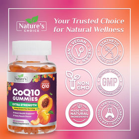 Gummies CoQ10 Nature's Choice sur une table en bois