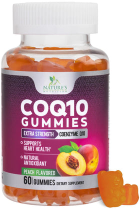 Gummies CoQ10 Nature's Nutrition 100mg 60 gummies vue de face
