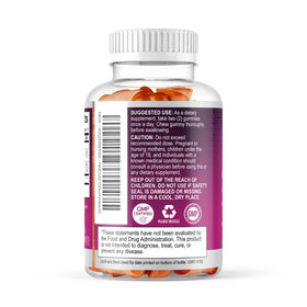 Gummies CoQ10 Nature's Nutrition, présentation sur une assiette