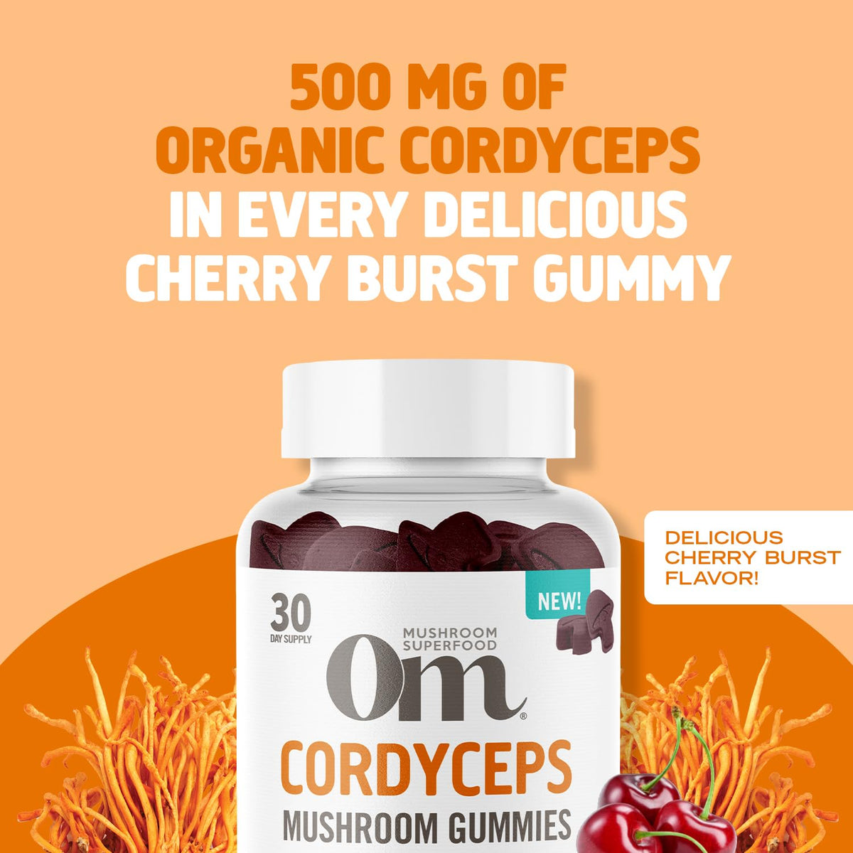 Gummies Cordyceps OM MUSHROOM SUPERFOOD côté