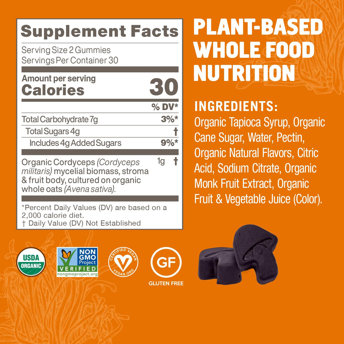 Gummies Cordyceps OM MUSHROOM SUPERFOOD en main