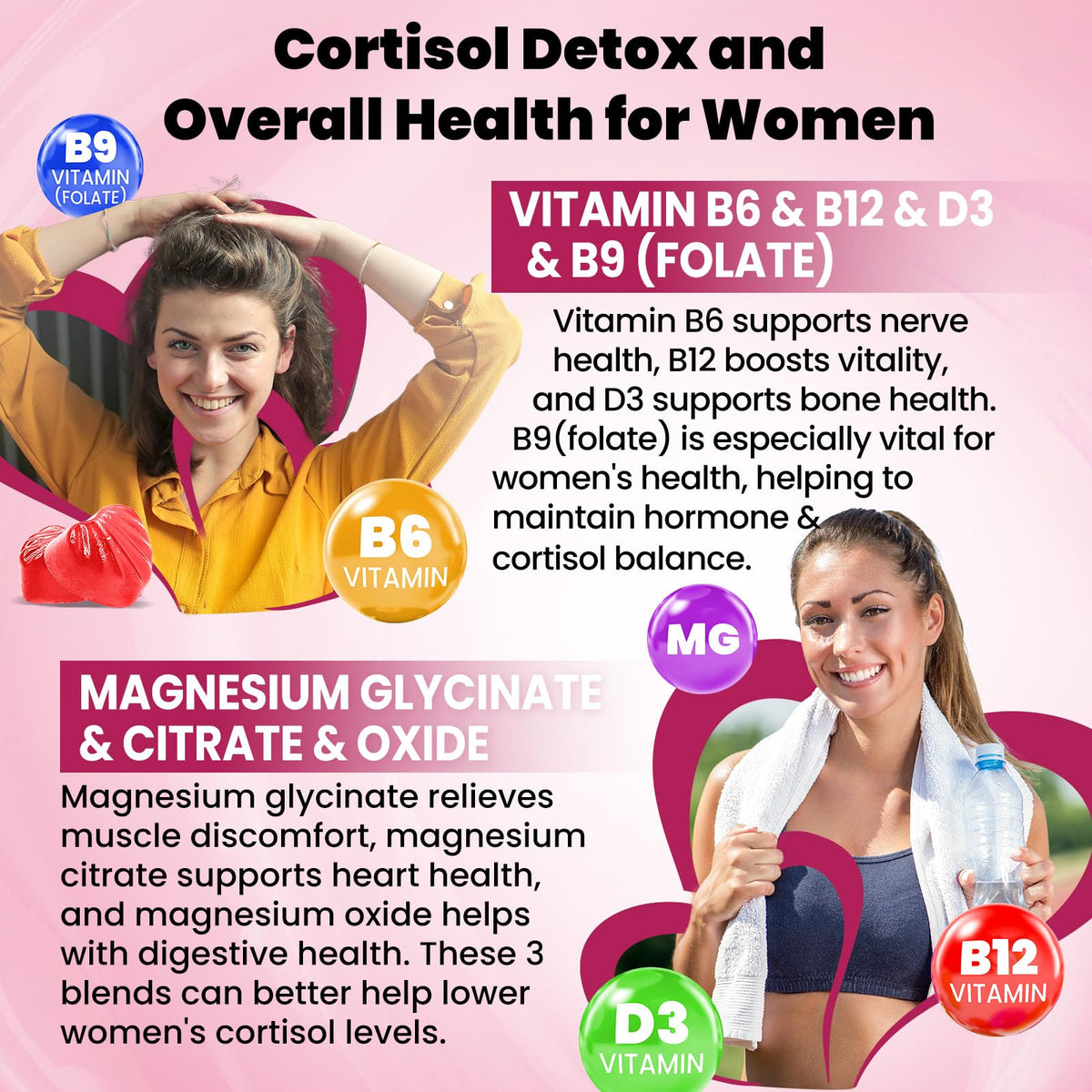 Gummies cortisol duwhot 15 en 1 avec une main tenant une gélule