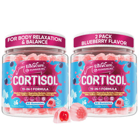Gummies Cortisol EnvyCure 19-en-1 vue de face avec emballage