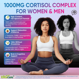 Gummies Cortisol EnvyCure avec étiquette et informations nutritionnelles