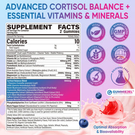 Gummies Cortisol EnvyCure avec myrtille et ingrédients naturels
