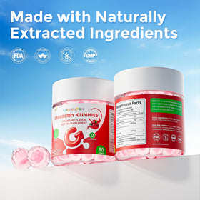Gummies Cranberry CelestiaCare avec une cuillère
