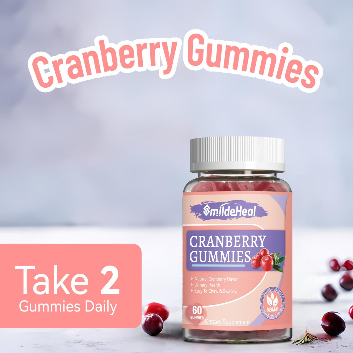 Gummies Cranberry SmildeHeal en gros plan