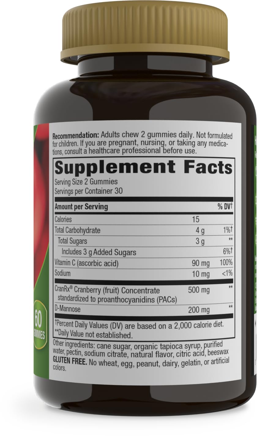 Gummies CranRx de Nature's Way à côté d'autres compléments