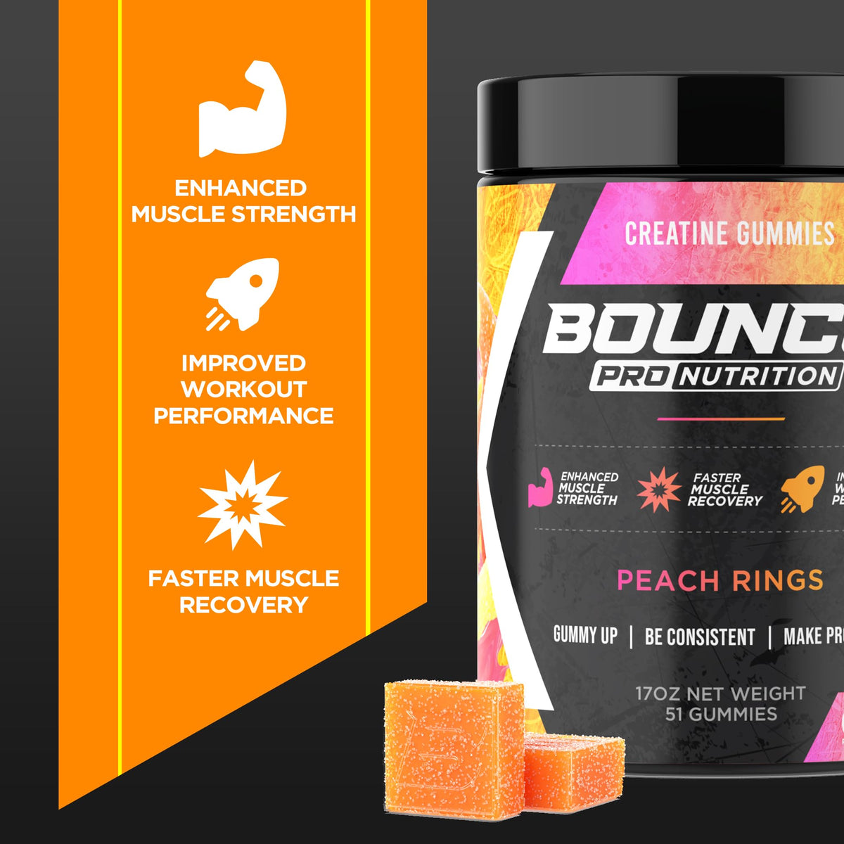 Gummies créatine Bounce Pro, prise pendant l'entraînement
