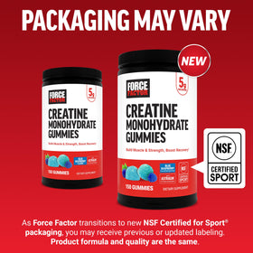 Gummies Créatine Monohydrate Force Factor en gros plan