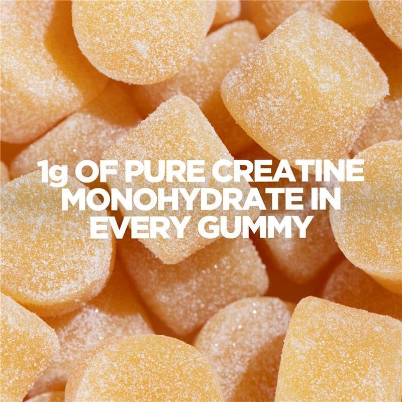 Gummies Créatine Myprotein, mise en scène sur un plan de travail