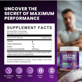Gummies créatine Naturevite 5000mg en train d'être dégustées