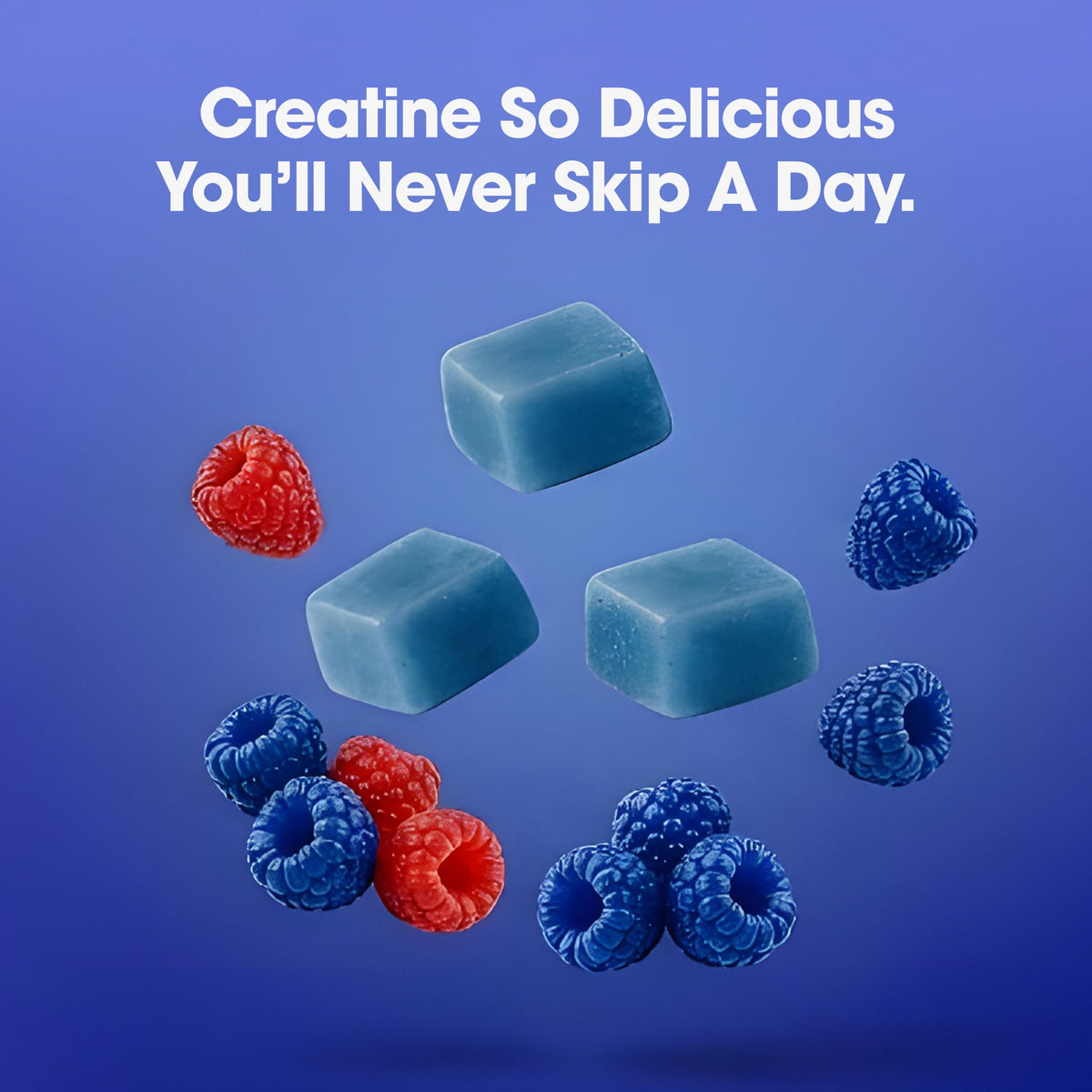 Gummies créatine Optimum Nutrition et bouteille d'eau