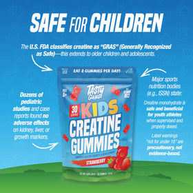 Gummies créatine TASTY GAINS dans une main