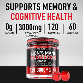 Gummies Crinière de Lion à l'intérieur de la bouteille