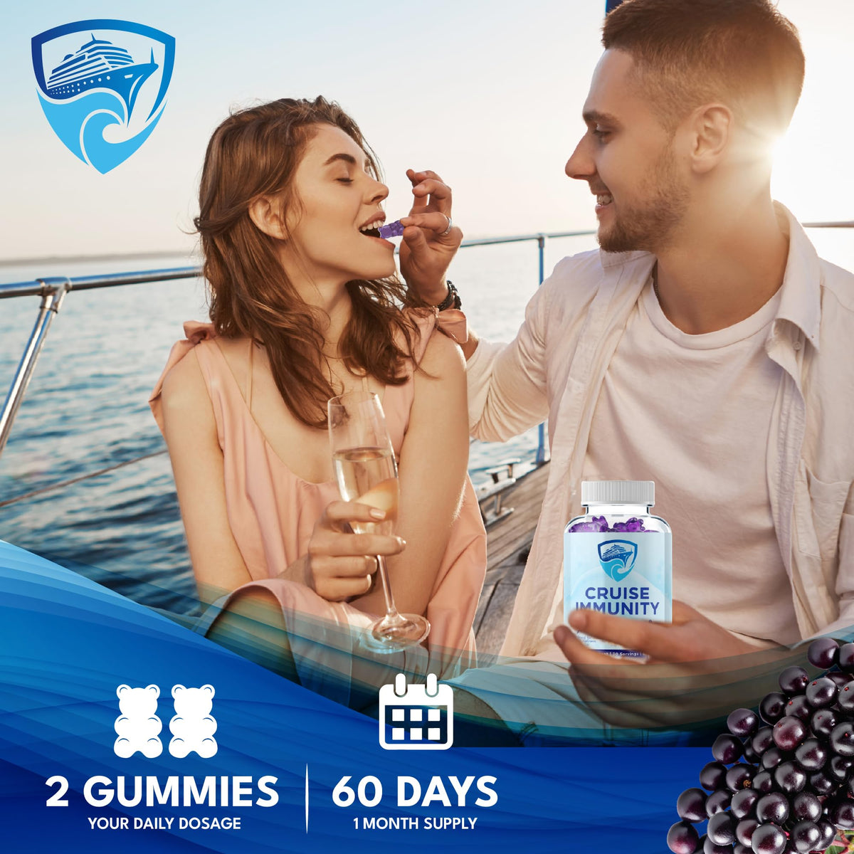 Gummies CRUISE daily wellness avec extrait de sureau noir