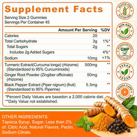 Gummies Curcuma et Gingembre Gaennch bouteille ouverte montrant les gummies