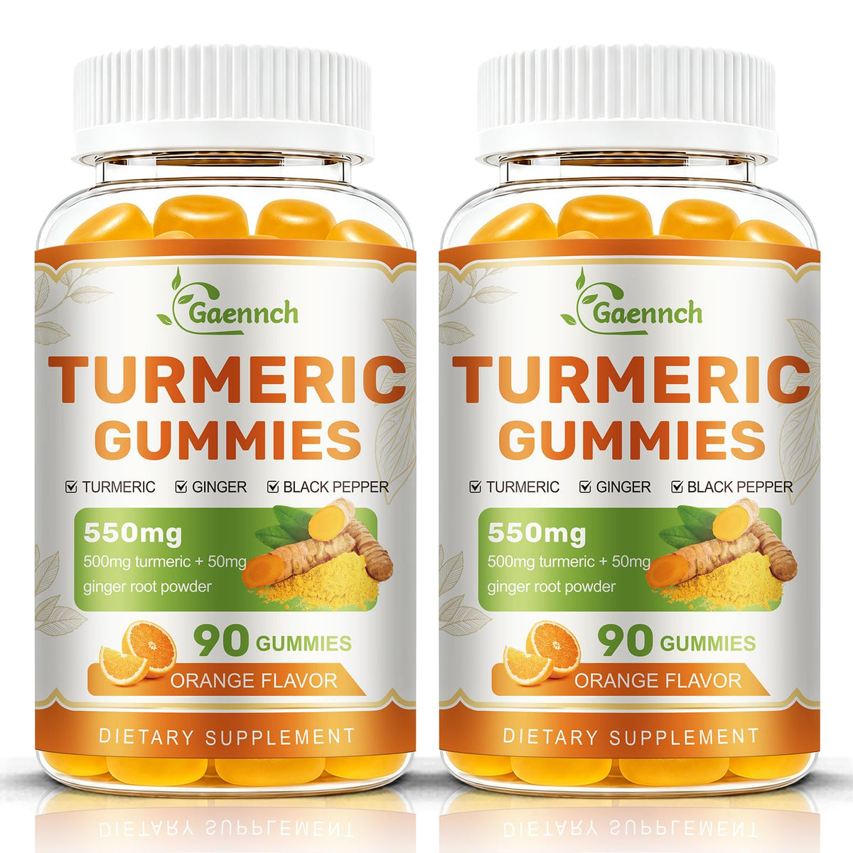 Gummies Curcuma et Gingembre Gaennch vue de face avec étiquette