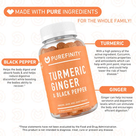 gummies curcuma gingembre PUREFINITY et ingrédients
