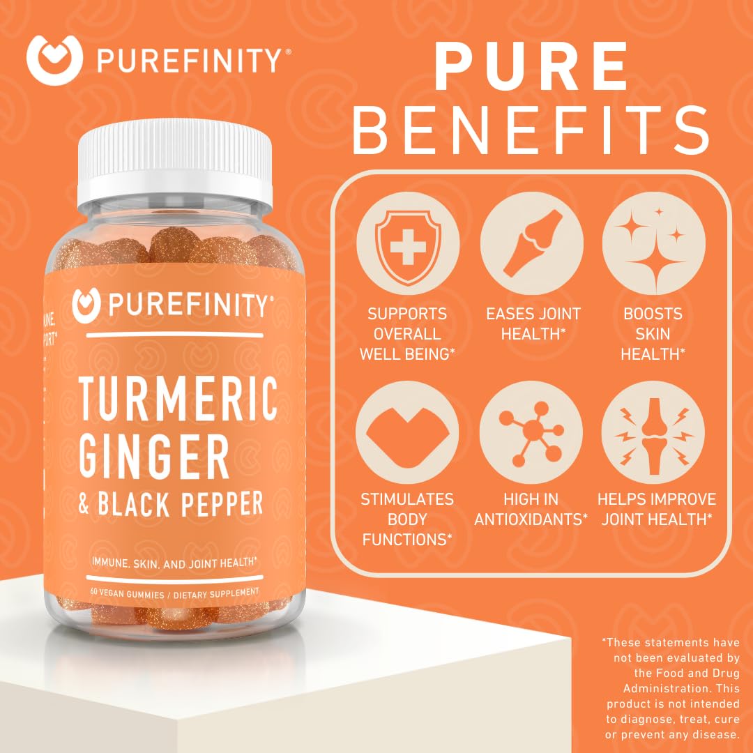 gummies curcuma gingembre PUREFINITY sur une table