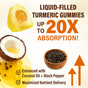 Gummies Curcuma NEVISS avec une bouteille d'eau