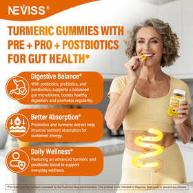 Gummies Curcuma NEVISS, vue de côté montrant la texture