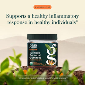 Gummies Curcuma Suprême Extra Fort de Gaia Herbs, prise en main