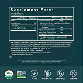 Gummies Curcuma Suprême Extra Fort de Gaia Herbs, vue de côté