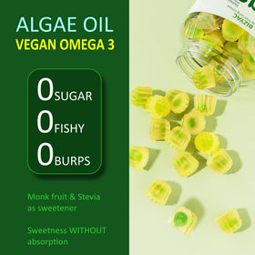 Gummies d'Algues Omega 3 BIZYAC dans une main
