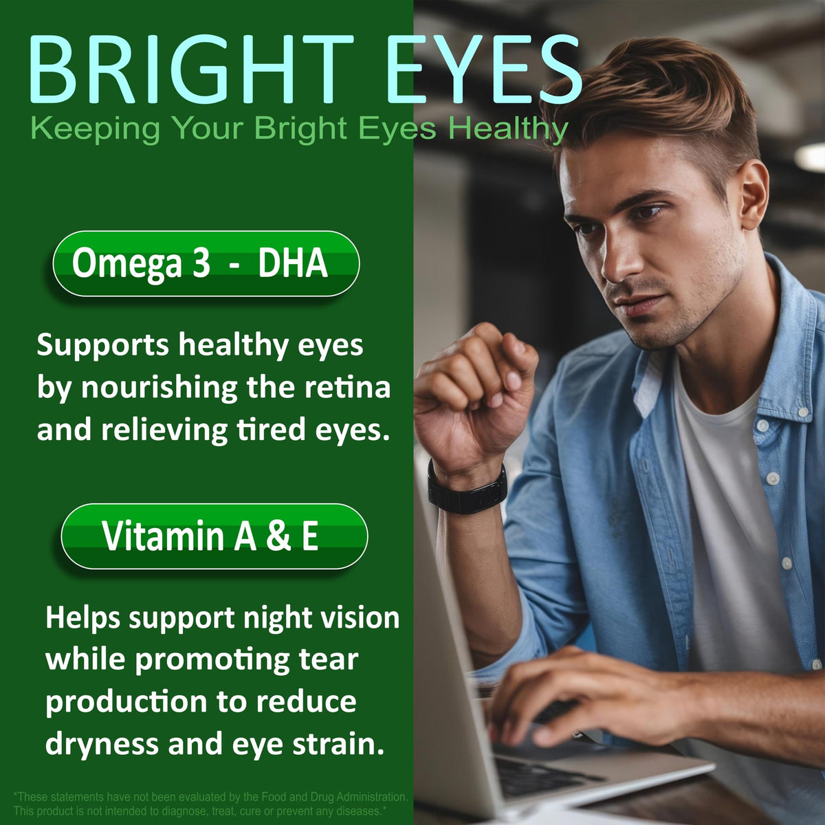 Gummies d'Algues Omega 3 BIZYAC montrant la composition nutritionnelle