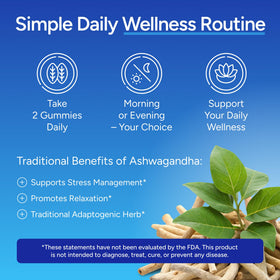 Gummies d'ashwagandha Purify Life sans sucre, utilisation en famille