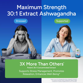 Gummies d'ashwagandha Purify Life sans sucre, vue de côté
