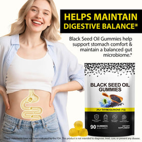 Gummies d'huile de nigelle Daiasns en portion dans un bol