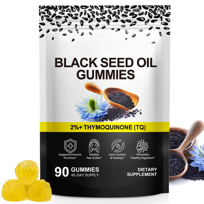 Gummies d'huile de nigelle Daiasns modèle avant avec emballage