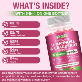 Gummies D-Mannose 4000mg Blivsmlie côté