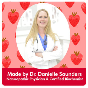 Gummies D3 + B12 Vegan Doctor Danielle avec une cuillère