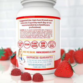 Gummies D3 + B12 Vegan Doctor Danielle sur fond blanc