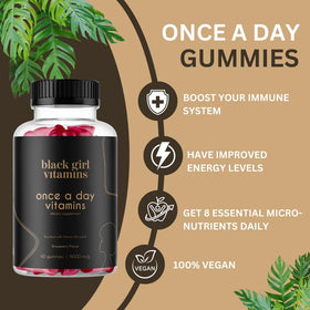 Gummies D3 de Black Girl Vitamins, vue de face avec étiquette