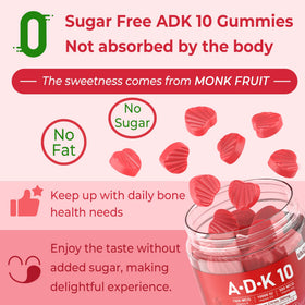 Gummies D3 + K2 + A EnvyCure, mise en scène sur une table